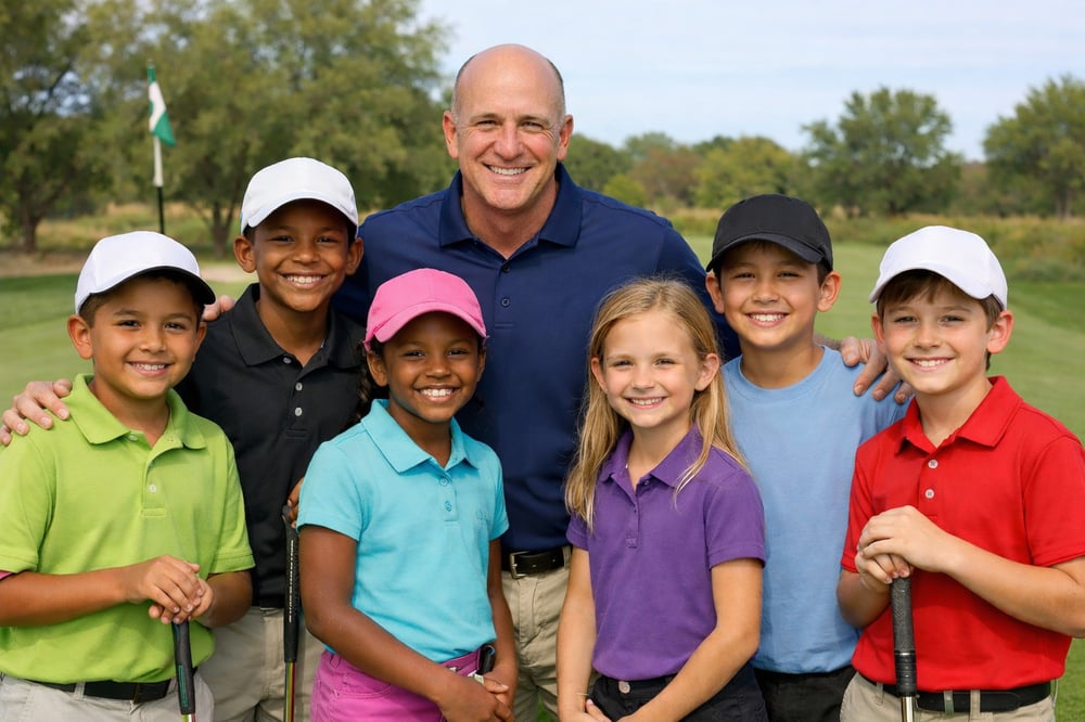 Golf day with young golfers