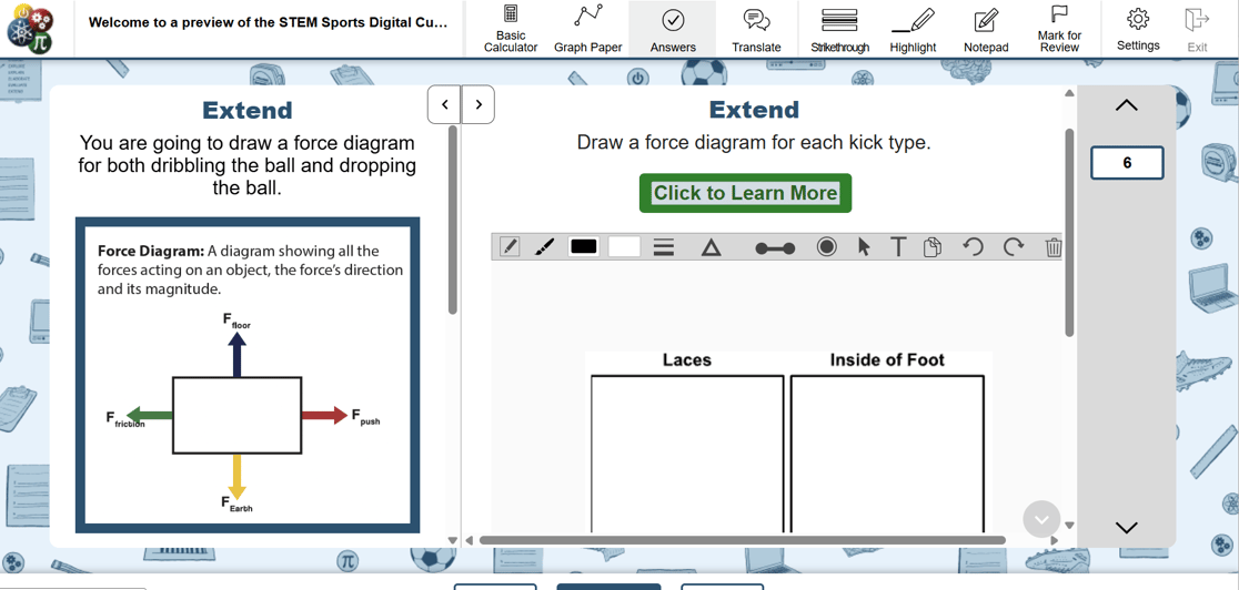 Screenshot of STEM Soccer